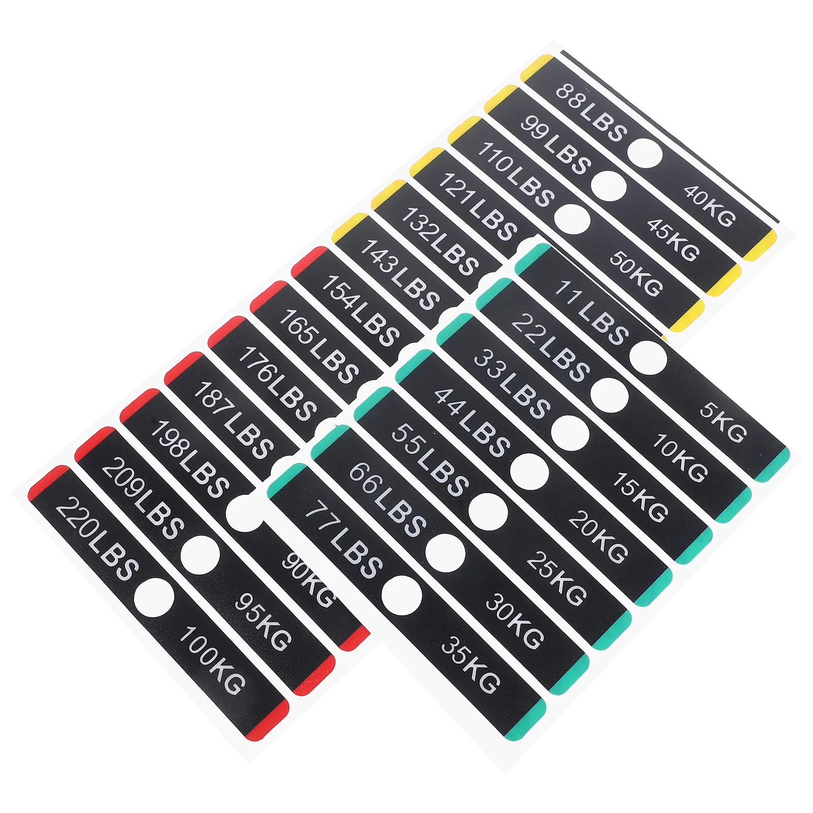 Weight Label Sticker Gym Stickers Adhesive Gym Equipment Tags Sorting Gym Equipment Counterweight