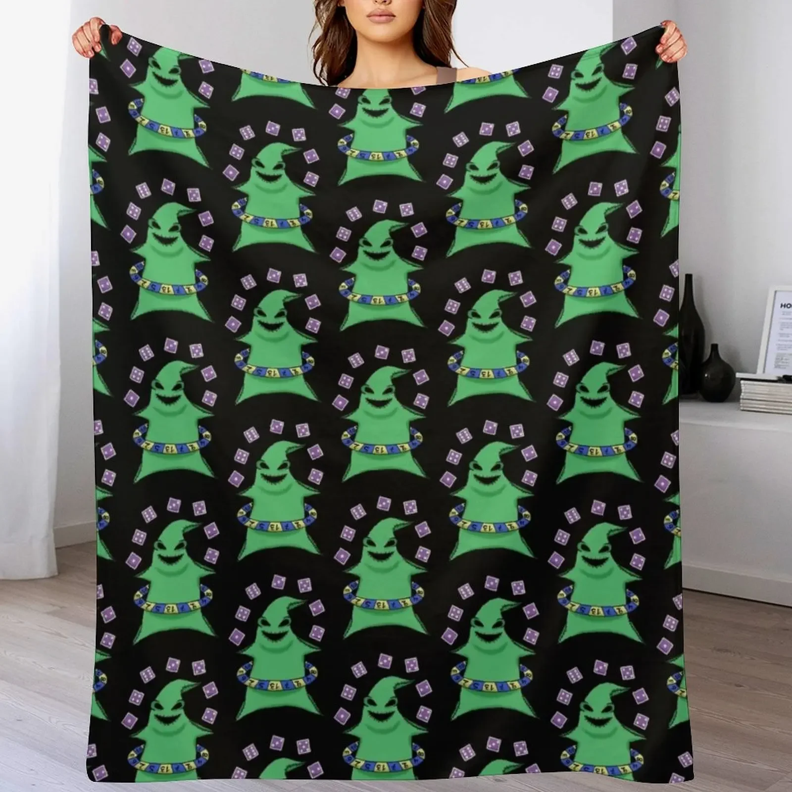 

Oogie Boogie's Gym Throw Blanket Kid'S halloween Plush wednesday Blankets