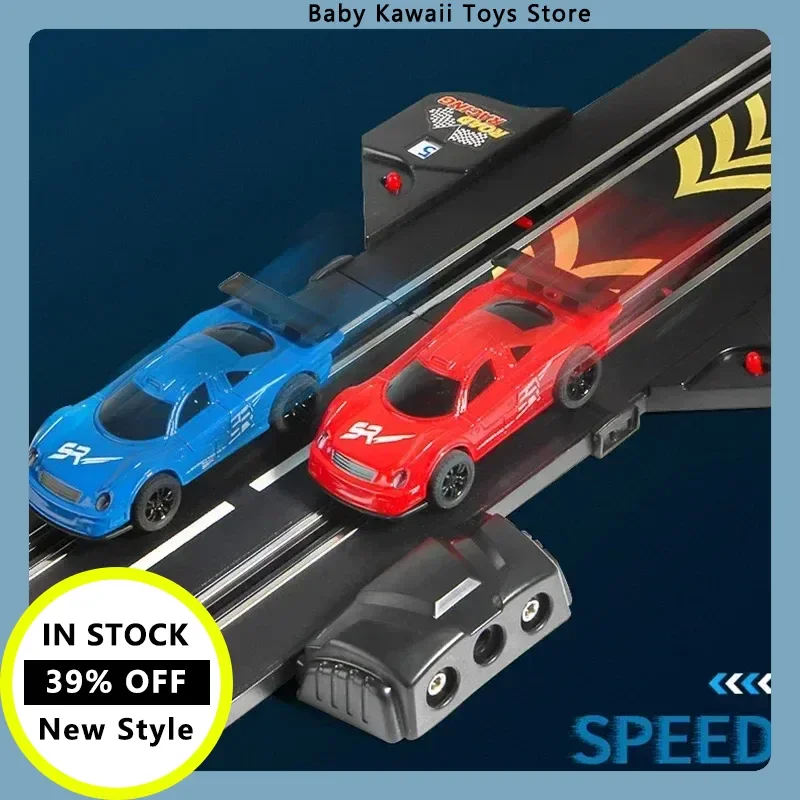 

Rc Railway Car1:43 Accessories Toy Electric Race Track Vehicle Double Battle Speedway Profissional Slot Car Circuit Racing Gift