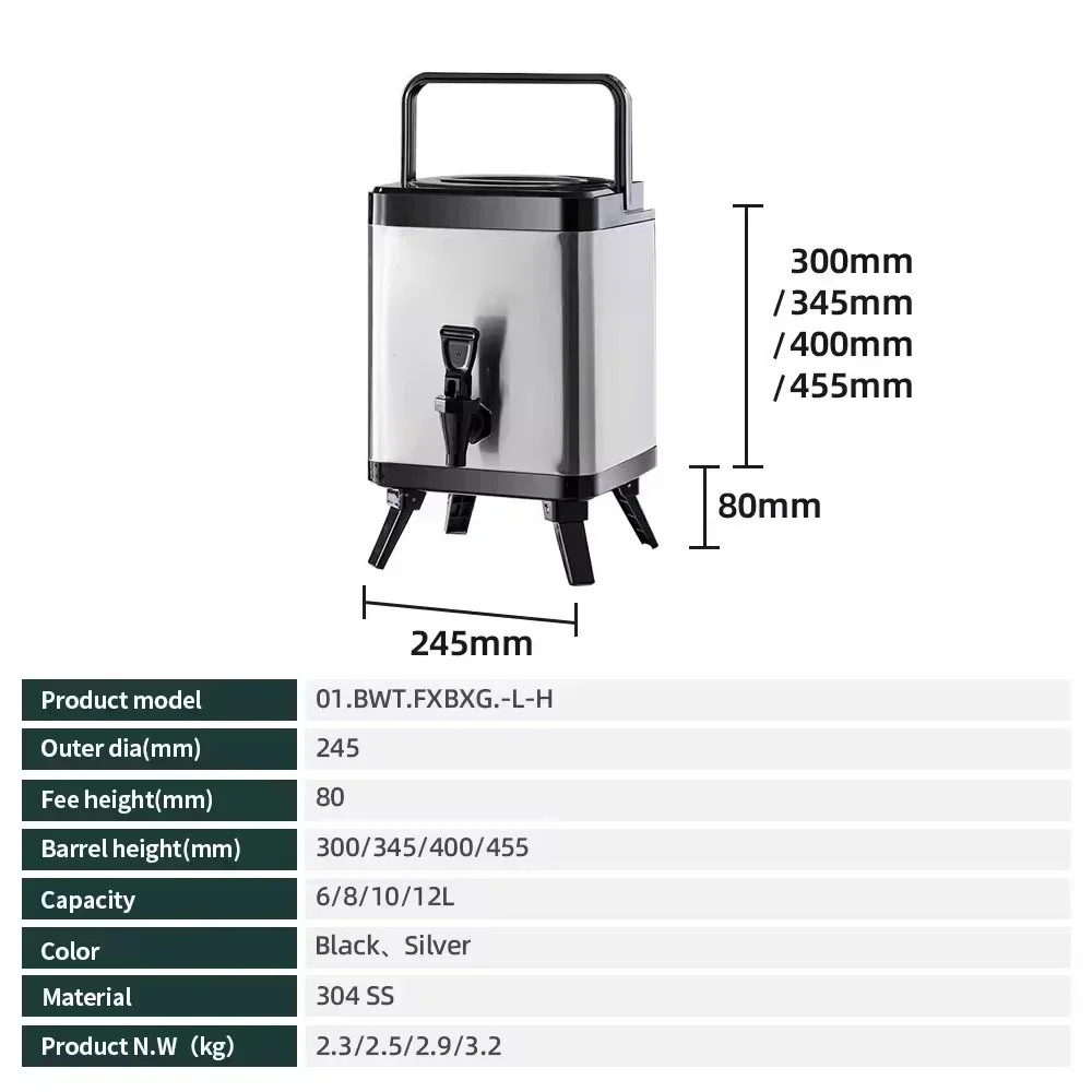 Hot sales 12L Party Buffet Double Wall Insulated Thermal Beverage Dispenser Stainless Steel Drink Dispenser For Catering