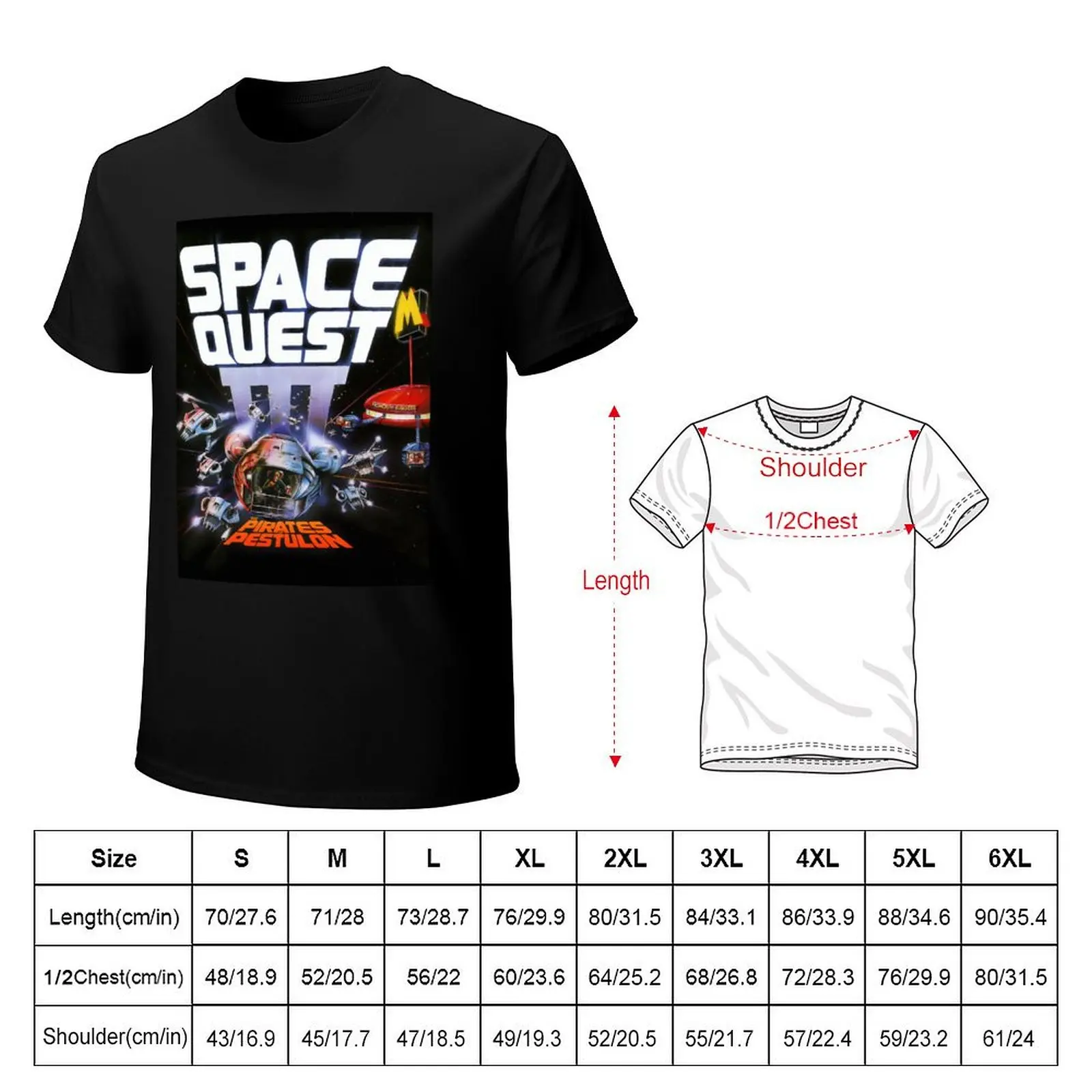 Classic Game Covers - Space Quest 3 T-Shirt Casual Loose Daily Wear T-Shirt