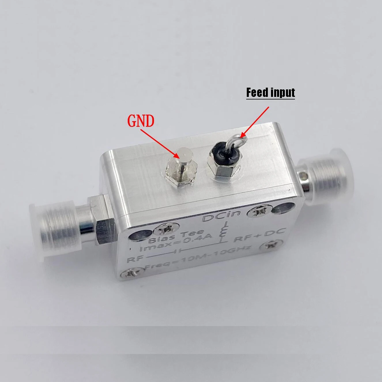 10M-10Ghz Bias Tee RF DC Block SMA RF isolator coaxial biaser for HAM Radio Broadband Amplifier SDR Receiver GPS BiasTee