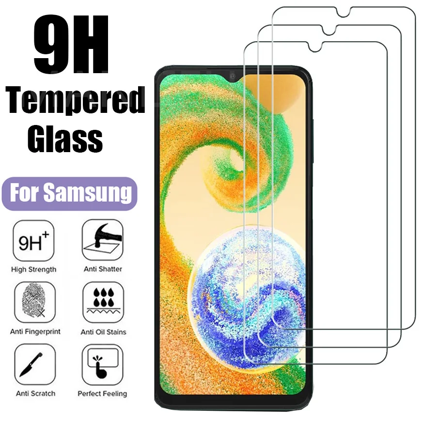 1-3 Pack 9H Tempered Glass Film for Samsung Galaxy A04s A04e A04 Core Anti-Scratch Screen Protectors Zero Bubbles Ultra-clear