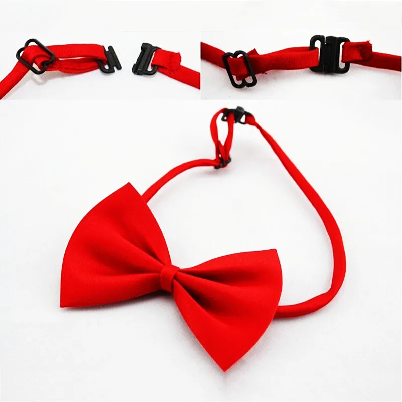 1pcs Pet Dog Tie Pets Bowknot Collars Grooming for Puppy Cat Dogs Necklace Bow Tie Adjustable Strap Pet Accessories