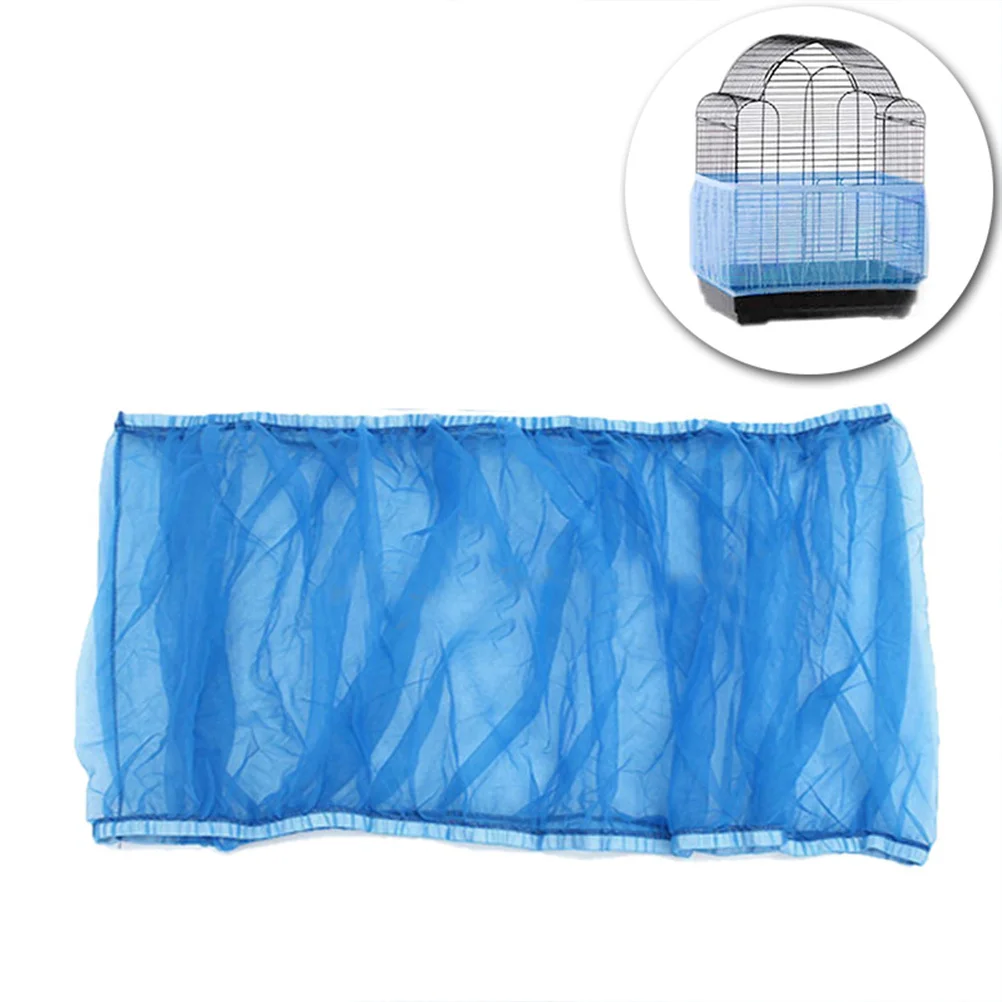 

Mesh Bird Catcher Size L Blue Cage Cover Shell Skirt Secure Fit Heavy Duty Elastic Breathable Bird Cage Skirt Catcher