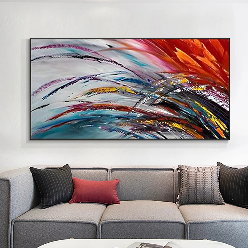 3D Knife Abstract Thick Oil Painting On Canvas Handpainted Living Room Salon Home Decoration Paintings For Living Room Gift
