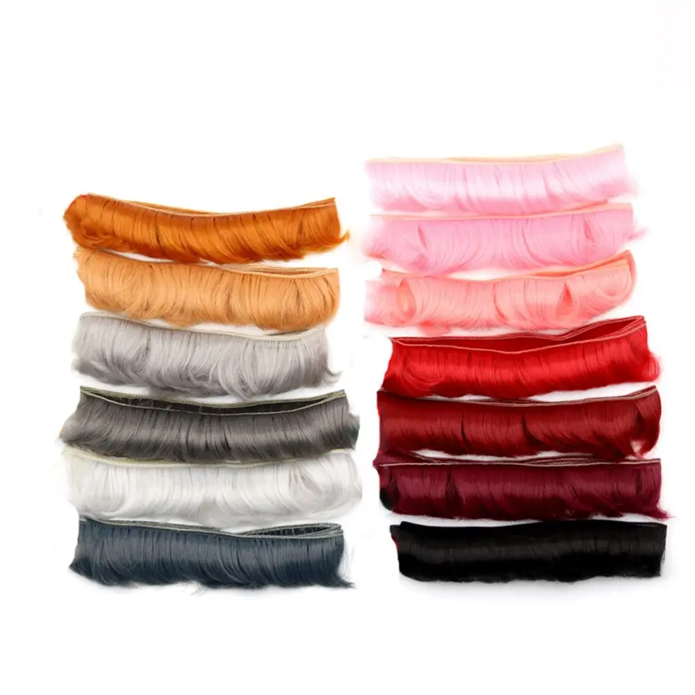 1PC 100*5 センチメートル手作り高温ショートカーリーウィッグフリンジヘアミニドレス 1/6 1/4 1/3