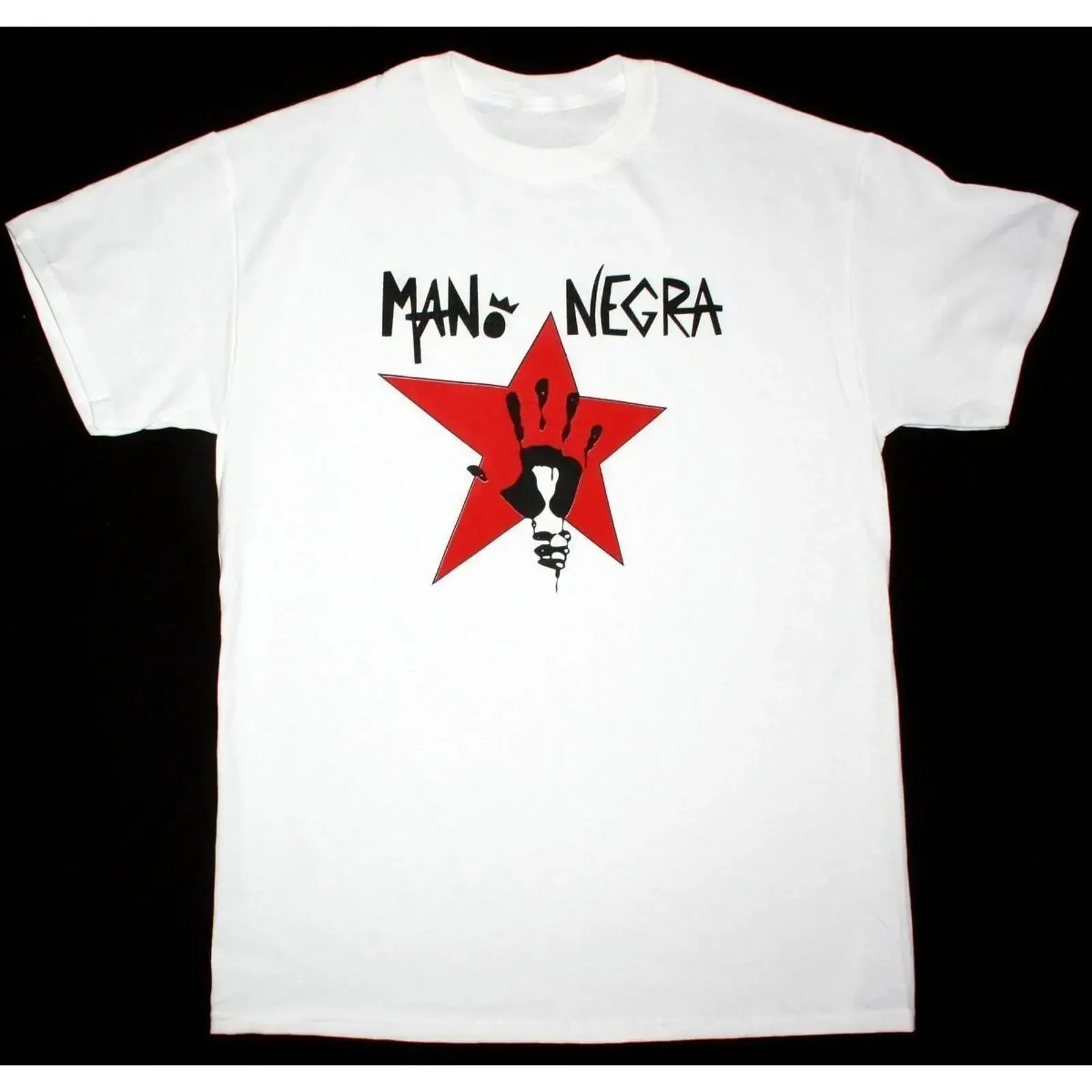 Camiseta BesT Mano Negra King Of Bongo Manu Chao Mala Vida Ska Punk Band Talla USA S a 2XL Algodón Pesado Edición Limitada Vintage