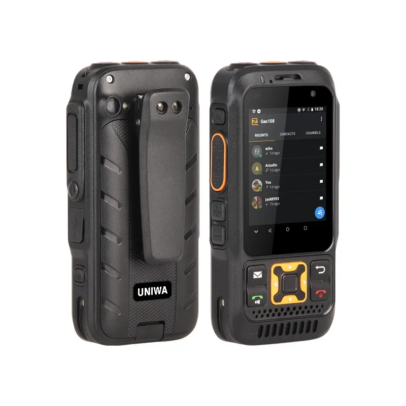 UNIWA Waterproof POC Walkie Talkie Zello F30SSmartphone Android φ36 IP54 2W Loudspeaker 4000mAh 13MP Eu/US Versions Optional
