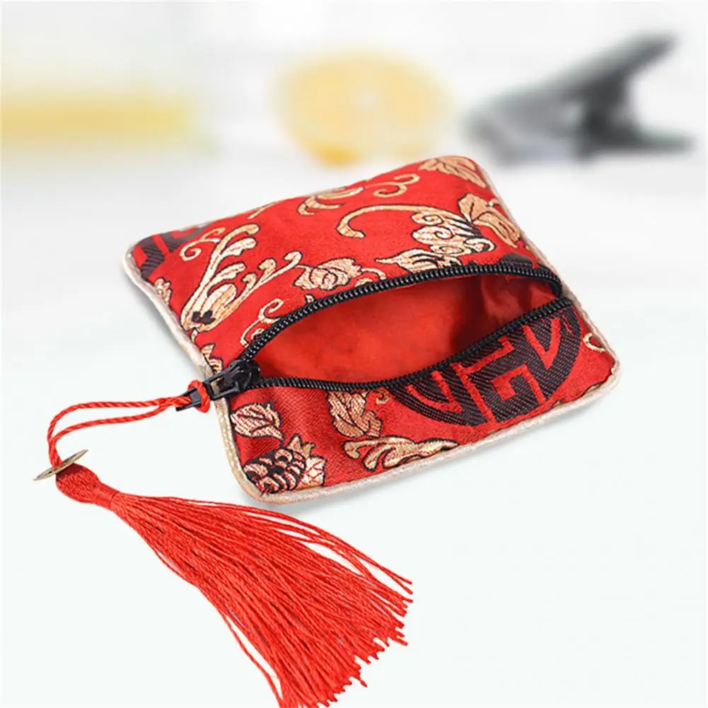 Coin Wallet Great Practical Storage Bag Coin Small Jewelry Embroidery Organizer Pouch for Household