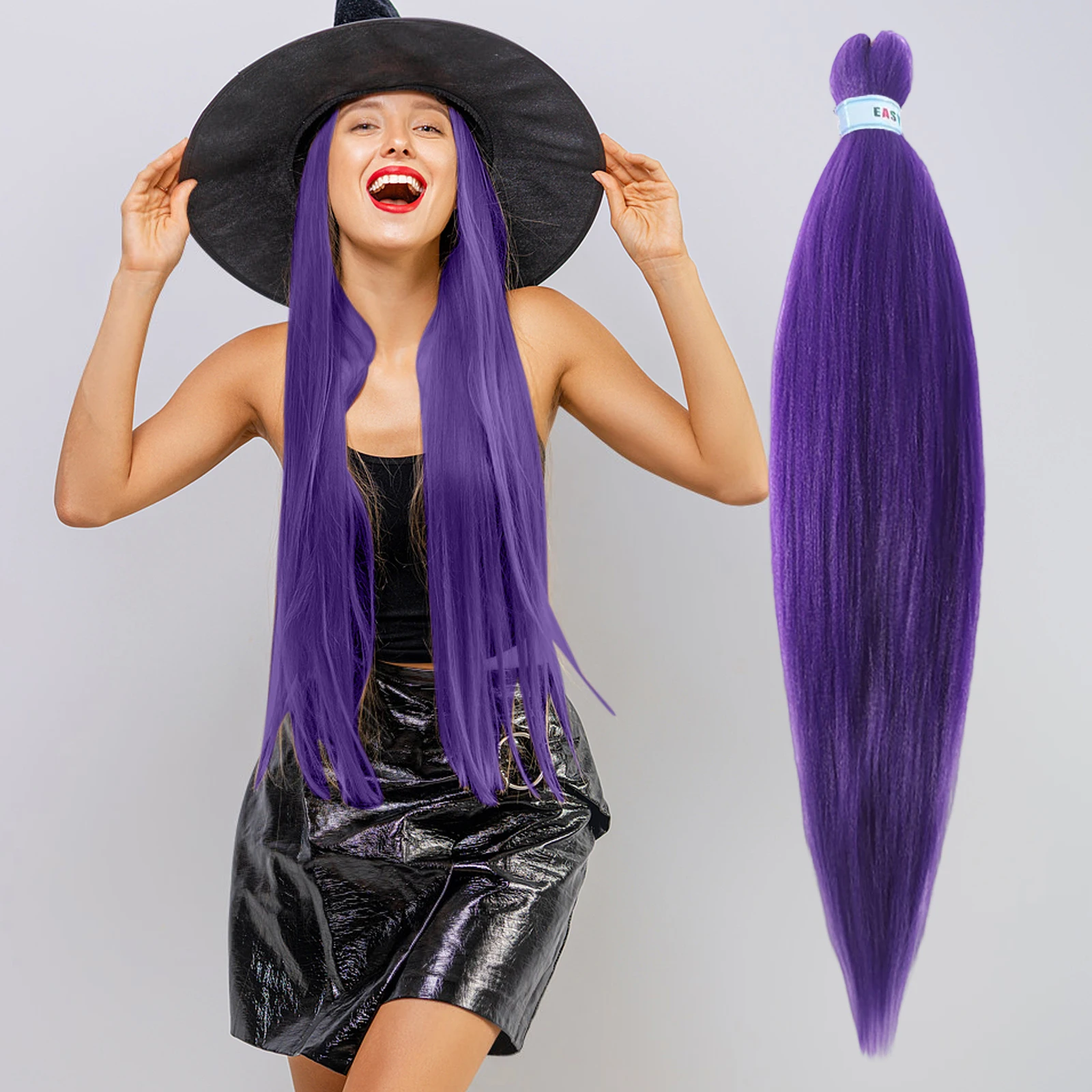 

Purple Big Braid Wig For Stage Party Costume Role Play Stage Party Halloween Costume Role Play Purple Big Braid Accessories