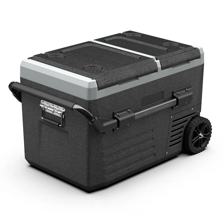 45L デュアル温度制御内蔵バッテリー車の冷蔵庫ポータブル屋外キャンプ冷蔵庫冷凍機器