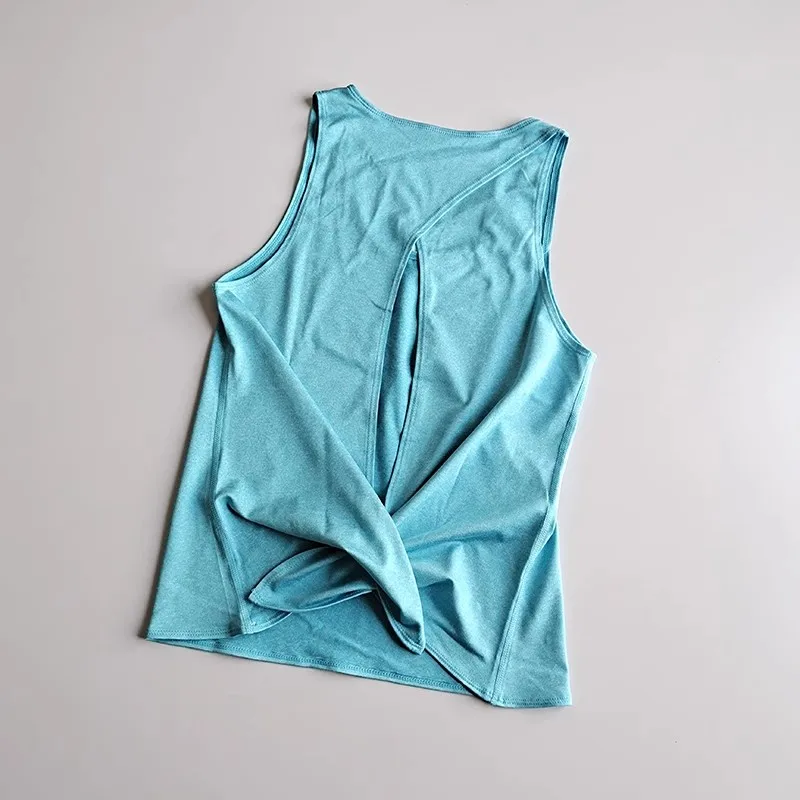 Ärmellose Sportshirts für Damen, Yoga-Oberteile, Fitness-Tops, lockere Sportshirts, Damen-T-Shirts für das Training, Tanktops. – Detail 24