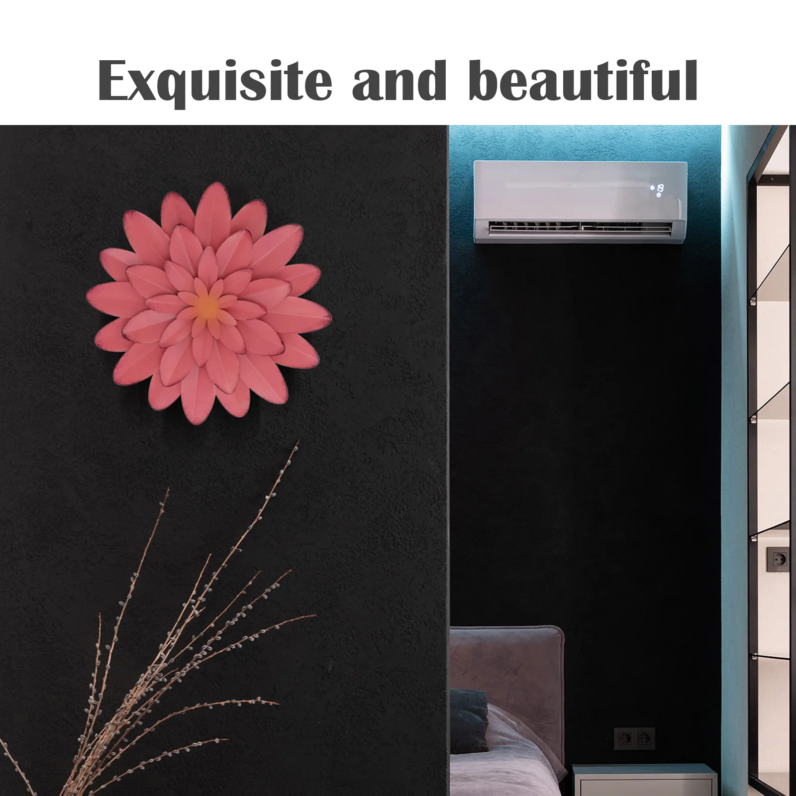 

1 шт. скандинавский железный настенный кулон 3D подвесной декор домашний фон Diy орнамент железное ремесло цветок настенный имитация цветочного орнамента