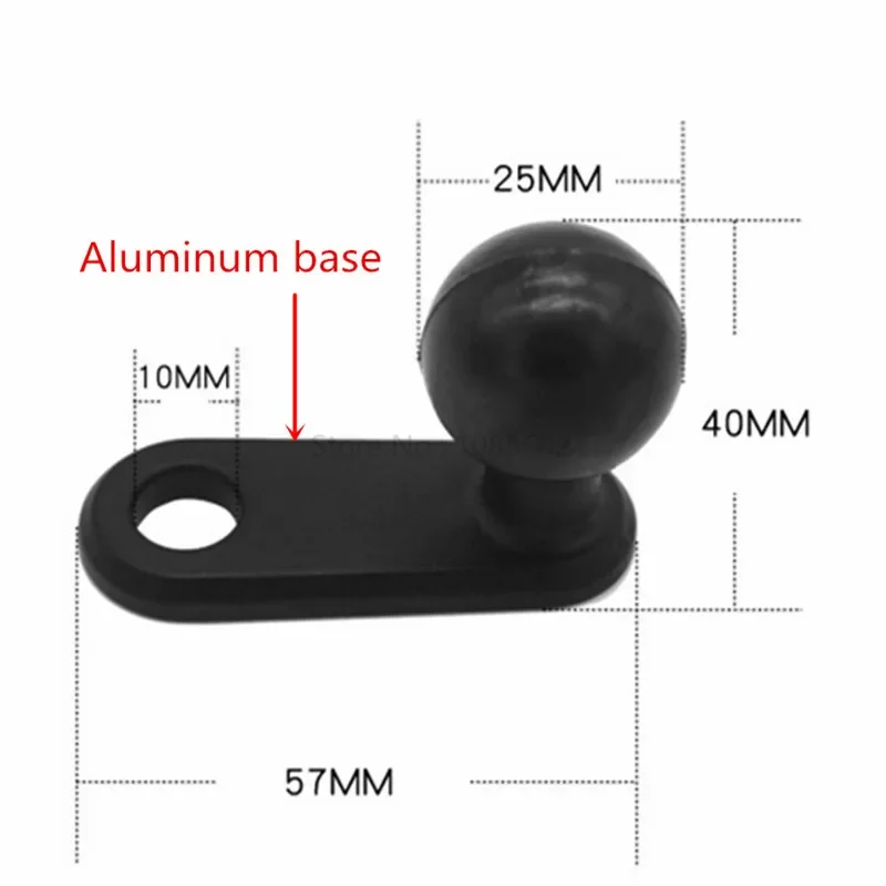 With 1 Inch Ball Head Adapter Holder M8 screw Motorcycle Handlebar Brake Clutch Control Base Combo U Bolt Mount for Gopro Camera