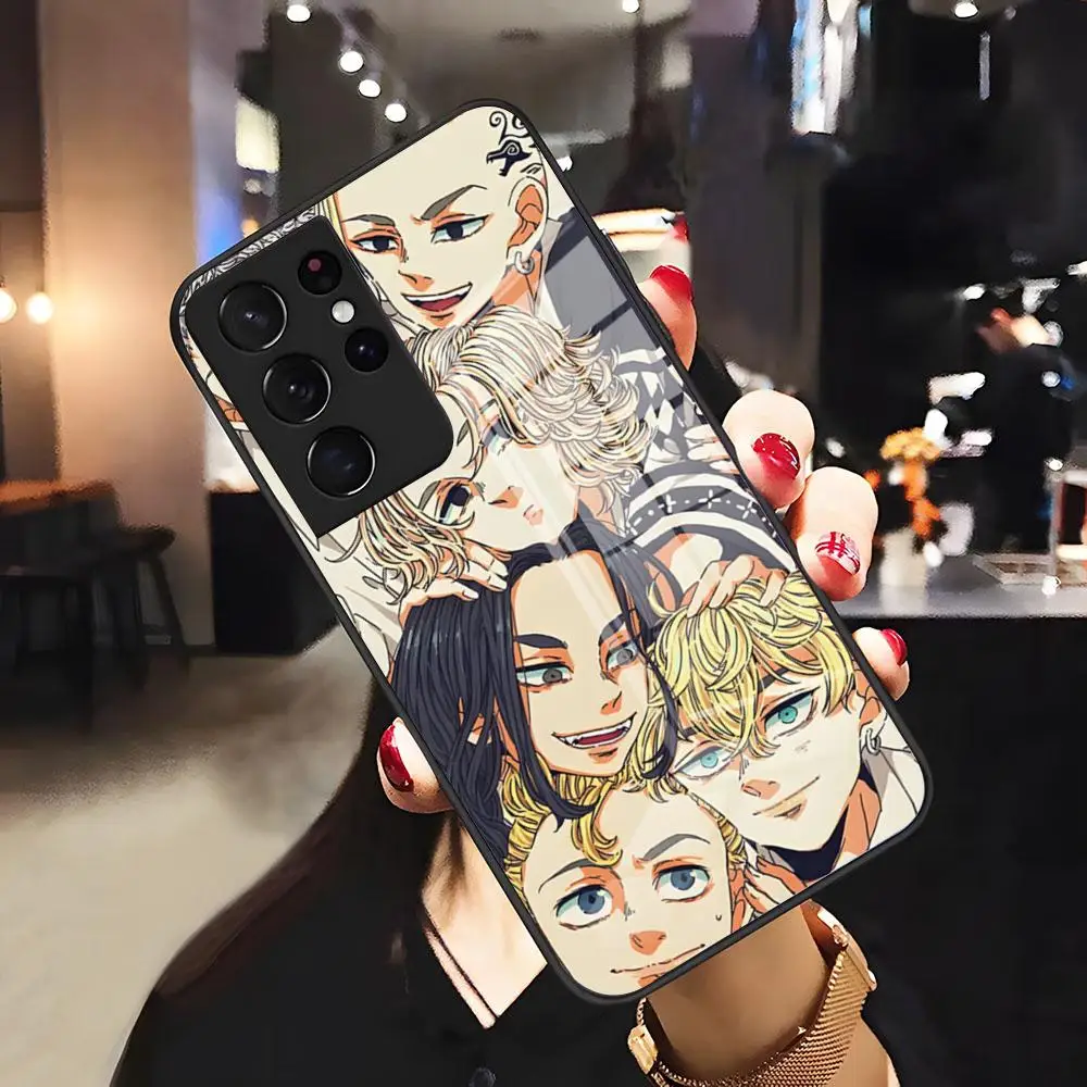 T-Tokyo R-Revengers Phone Case For Samsung A25 A13 A33 5G A54 A36 A35 A56 A52 A14 Shockproof Glass Cover