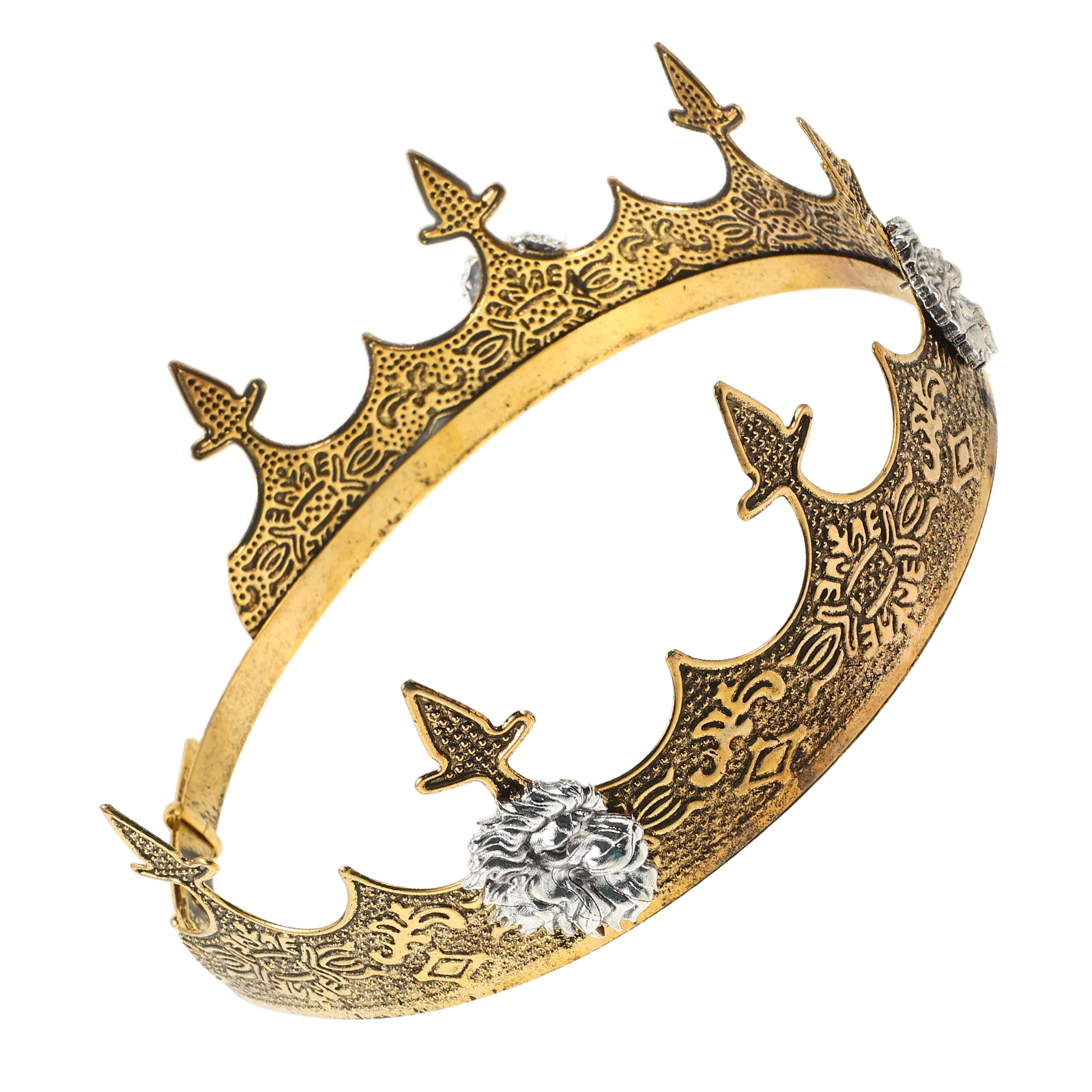 

Elegant Crown Headband for Men Medieval King Prince Royal Tiara Vintage Costume Birthday Party Hat Festival Accessories