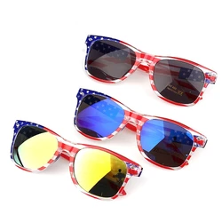 Gafas de sol con bandera nacional de EE. UU. Para hombre y mujer, lentes de sol promocionales con bandera estadounidense, decoraciones para el día de la independencia