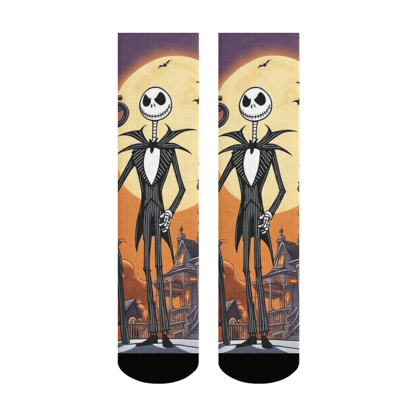 

1 Pair The Nightmare Before Christmas Jack Skellington Cartoon Crew Socks - Hi - Q,Stylish & Comfy - Ideal for Enthusiasts’ Wear