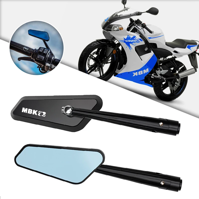 CNC Aluminum Motorcycle Rear View Mirror Side Wing Rearview Reflector Mount For MBK Booster 50CC Spirit Nitro 50 Stunt Cityline