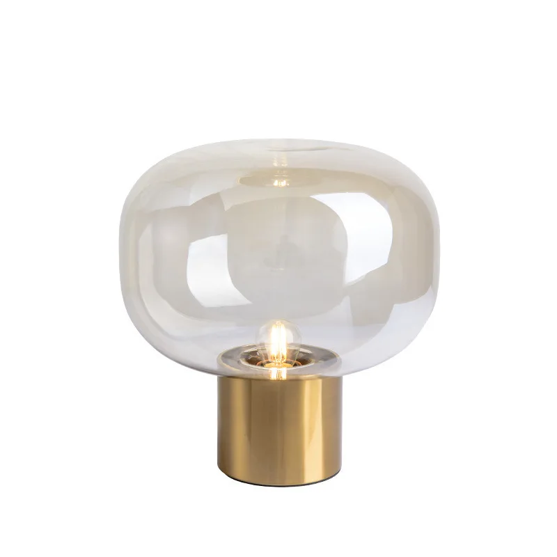 

Modern glass desk lamp bedroom bedside lamp living room conference hall hotel
