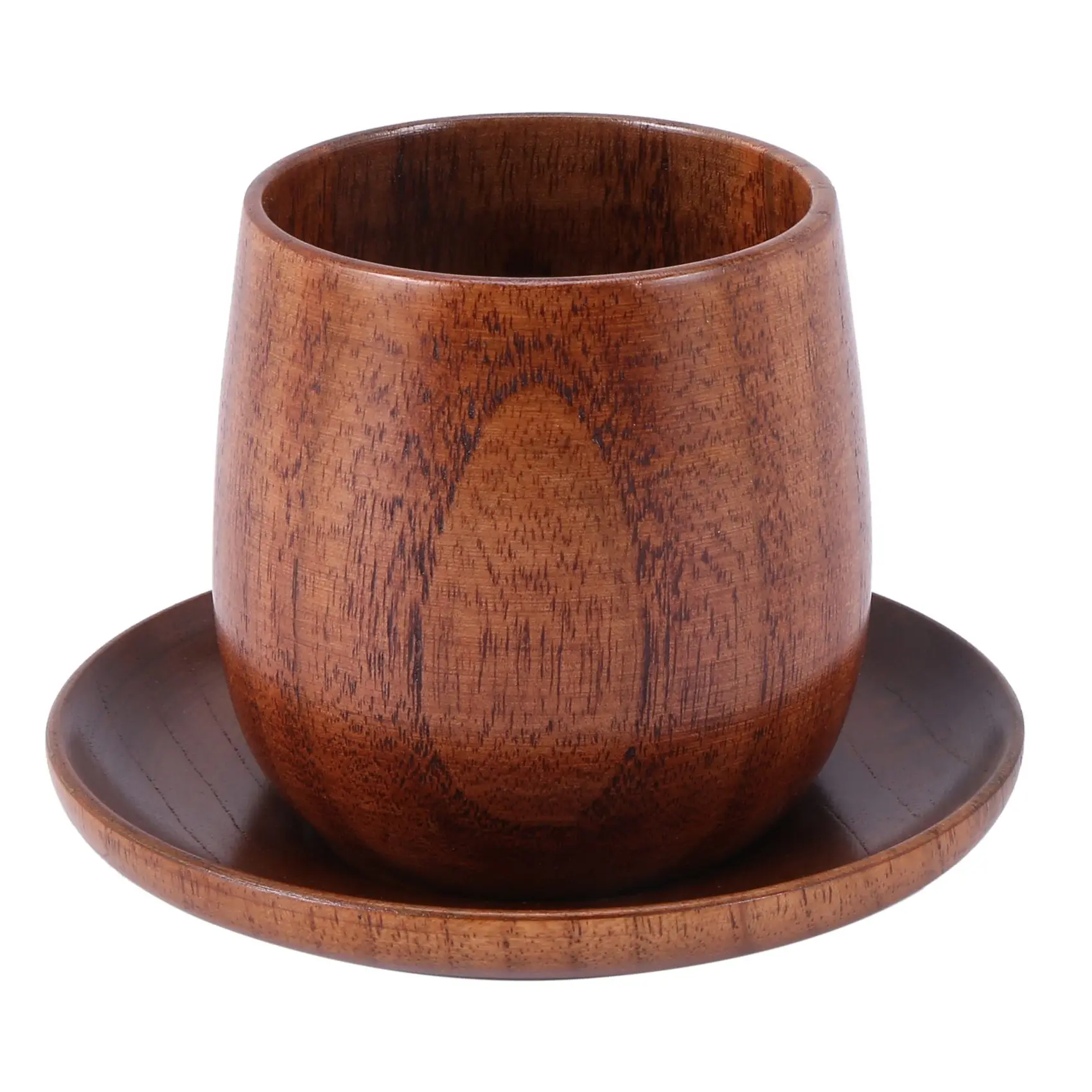 Japanese Style Log Cup Wooden Big Belly Cup Sake Solid Wood Retro Insulated Teacup Set Drinking Cup 150ML