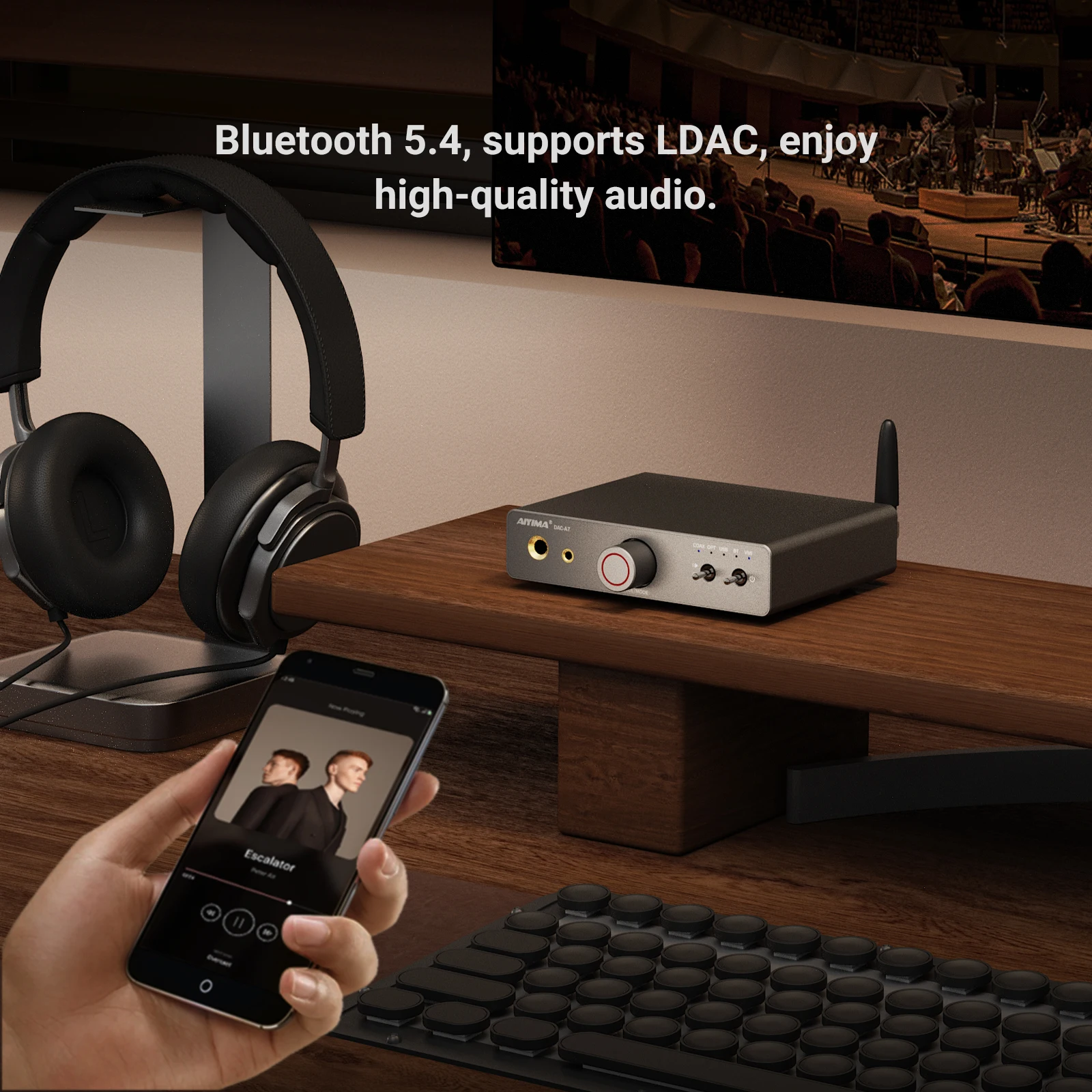 AIYIMA DAC-A7 ブルートゥース5.4 ヘッドホンアンプ