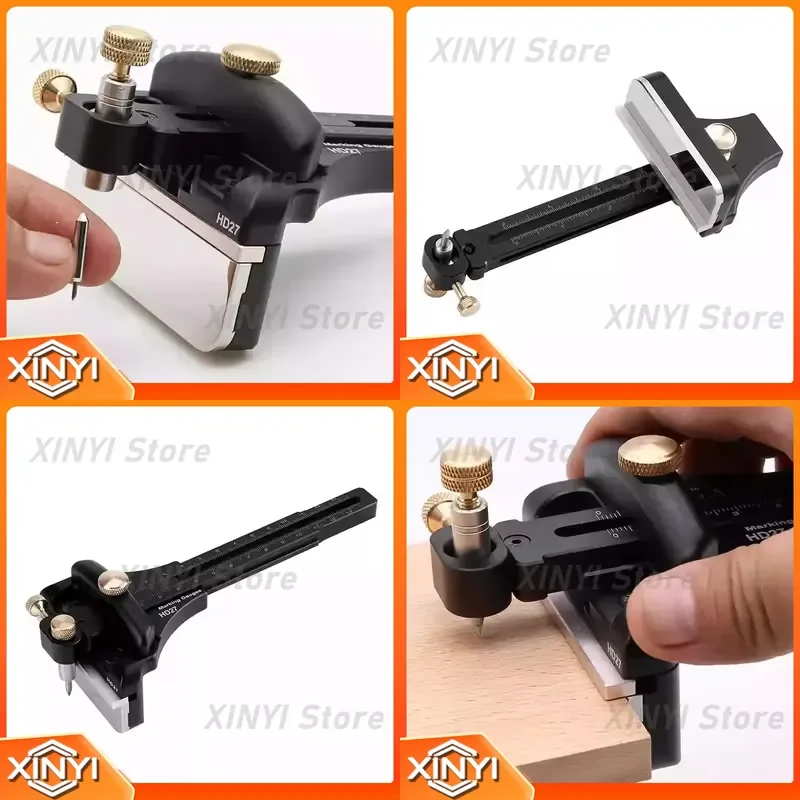 HD-27 for woodworking scriber aluminum alloy high precision single rod scriber multifunctional measuring tool for carpentry