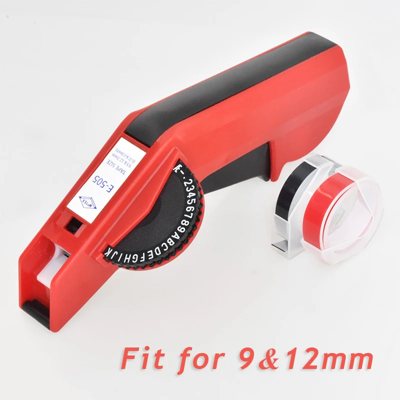 Original Motex E5500 E-505 Manual Label Maker e-5500 Fit For 9/12mm DYMO 3D Embossed Tape Can Replace 1610 12965 1880