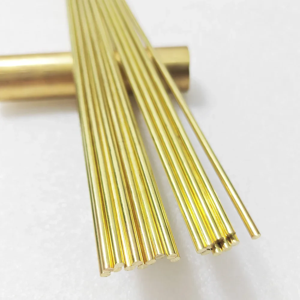 CNC旋盤用真ちゅう製丸棒,1mm, 1.2mm, 1.5mm, 2mm, 2.5mm, 3mm, 4mm, 5mm, 6mm 8mm、10mm、12mm、15mm、18mm〜35mm