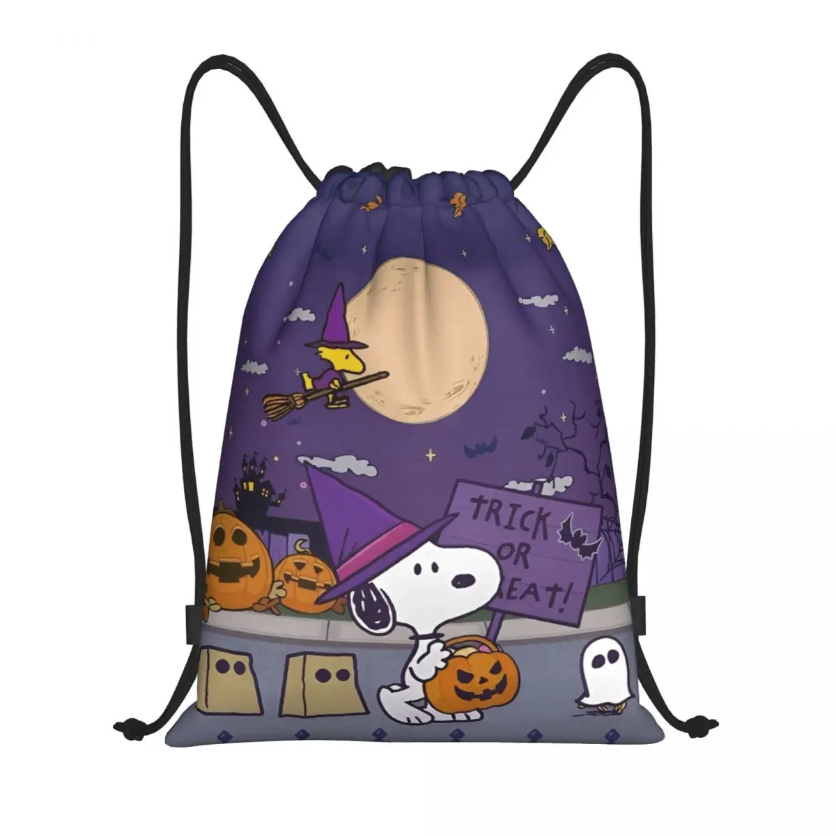 

Счастливый Хэллоуин Снупи Сумки на шнурке Спортивный рюкзак Спортивный рюкзак Сумка на шнурке для тренировок