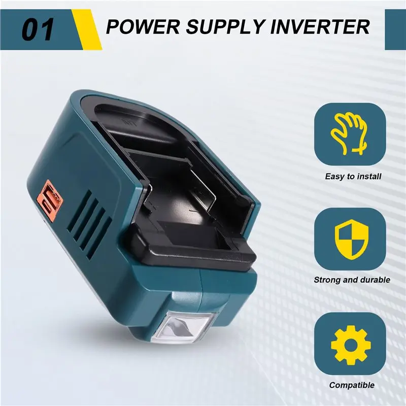

LLCS-Power Supply Inverter For 18V Lithium- Battery 150W Portable US Plug