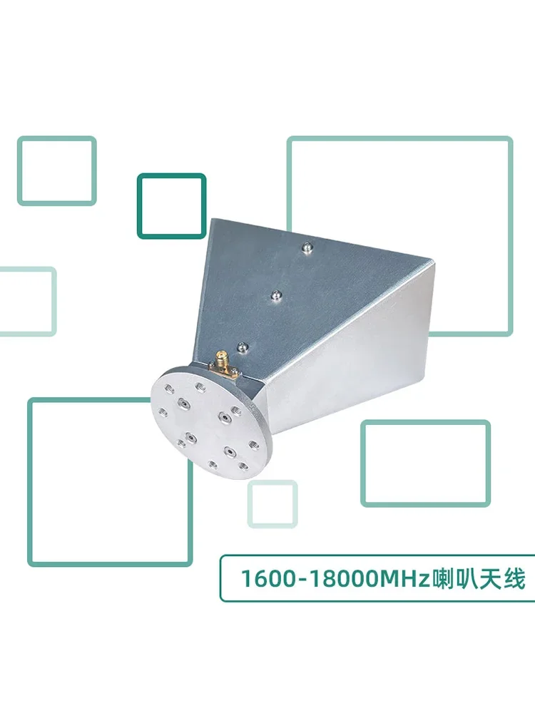 1.6-18 G 16dbi Horn Antenna Wideband Double Ridge EMC Horn Antenna EMC Microwave Anechoic Chamber EMI Testing