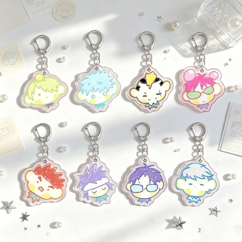 6CM Anime The Disastrous Life of Saiki K. Kokomi Teruhashi/Kineshi Hairo New Acrylic Pendant Keychain Christmas Anime Lovers