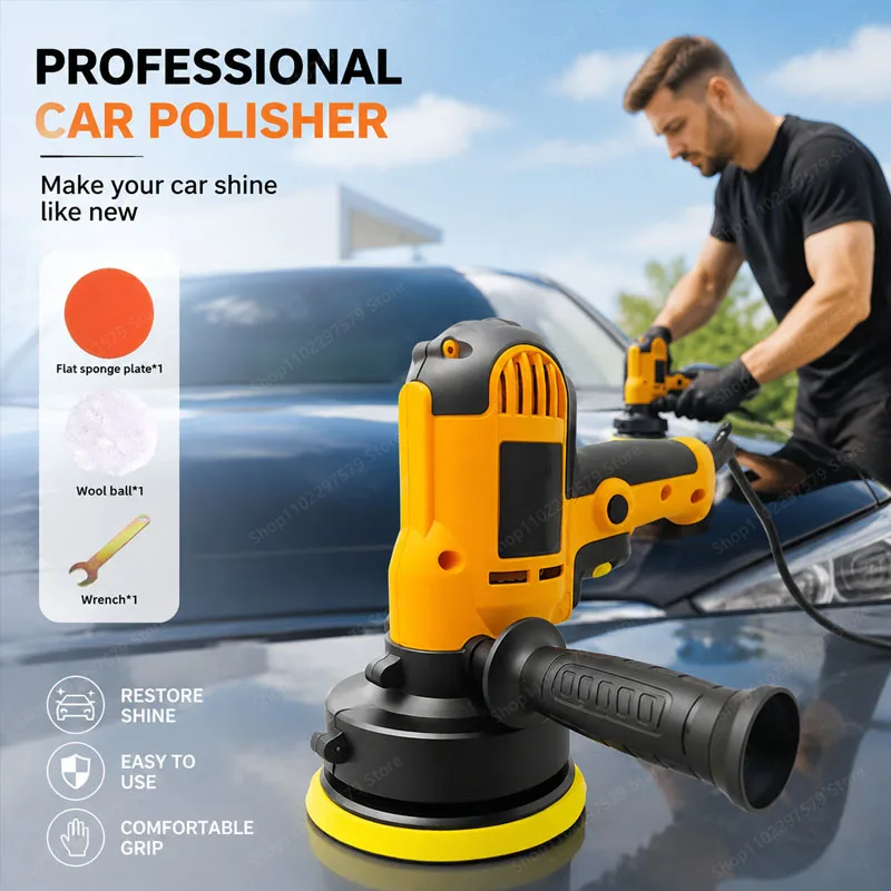 Multifunctional Electric Car Polishing Machine Home Furniture Marble Waxing Polisher Car Paint Repair and Glaze Sealing Tool.