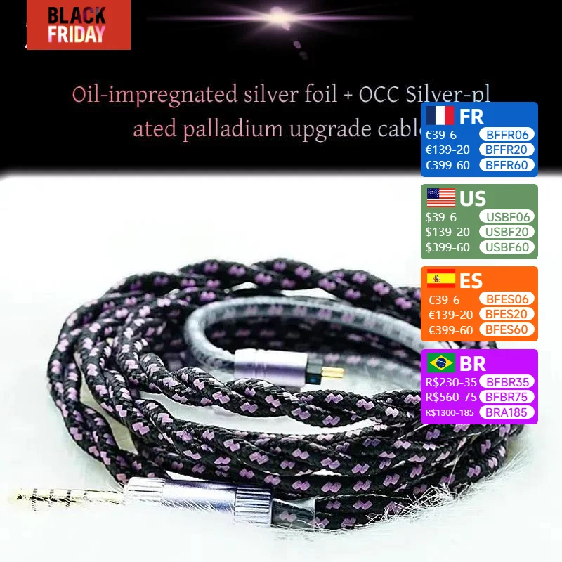 ZiSin 2-ядерный кабель для обновления наушников Litz HIFI с 3,5/2,5/4,4 мм MMCX/QDC/TFZ 0,78 2-контактный для MK4 Legacy2 Blessing3 вариации