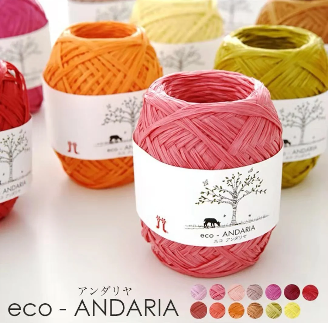 

Kawagawa Wool, Japan Imported HAMANAKA And Manaka Washi Summer Crocheted Bag Hat Line DIY 1