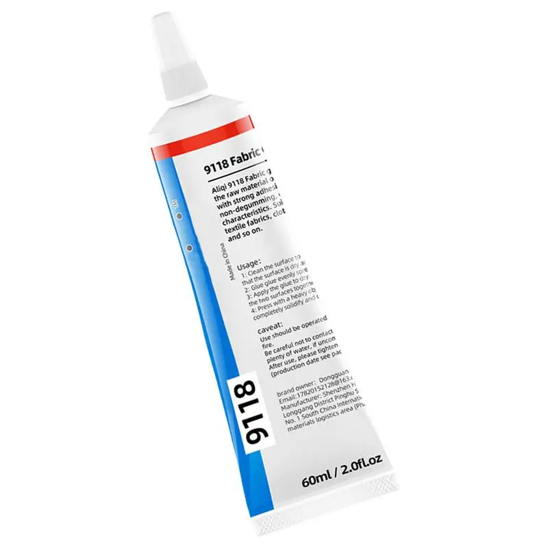 Cloth Glue For Fabric Waterproof Flexible Fabric Repair Glue 60ml Built-in Tip Material Glue For Strong Bonding Craft Glue