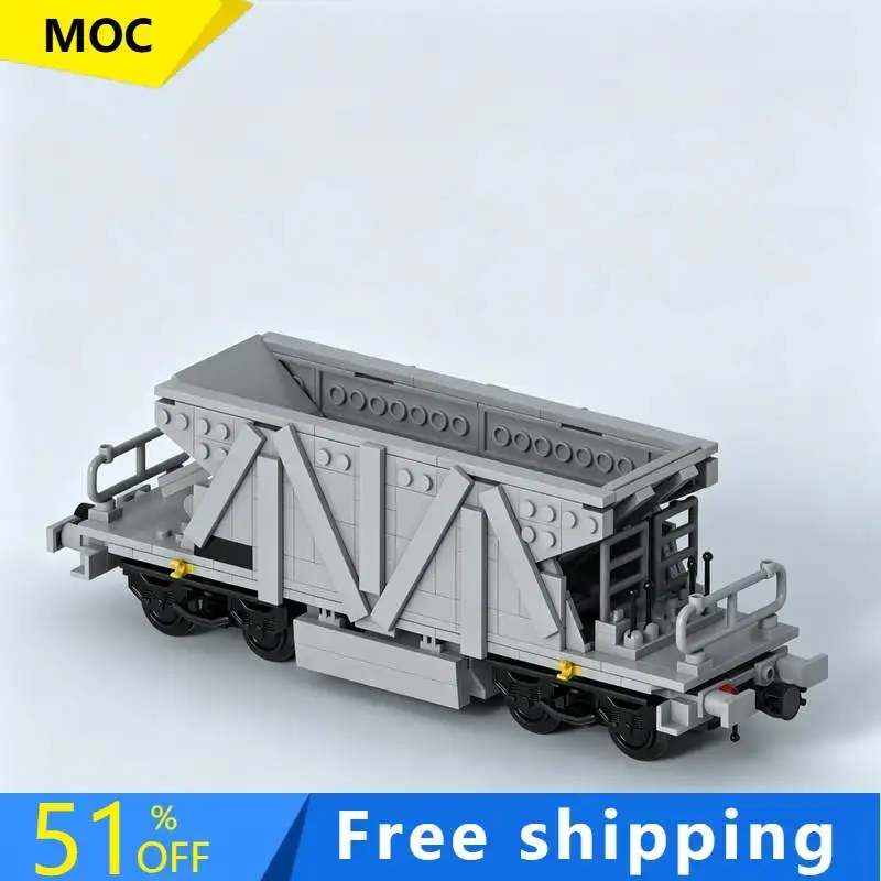 409 PCS Faccs Ballast Hopper Railway Maintenance Wagon Building Blocks Model Bricks DIY Assembly Collectible Toy Creative Gift