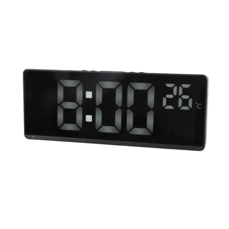 SZYA Easy to Read Digital Clock with 12/24 Hour Display, USB & Battery Power Desktop Alarm Clock for Bedroom and Office