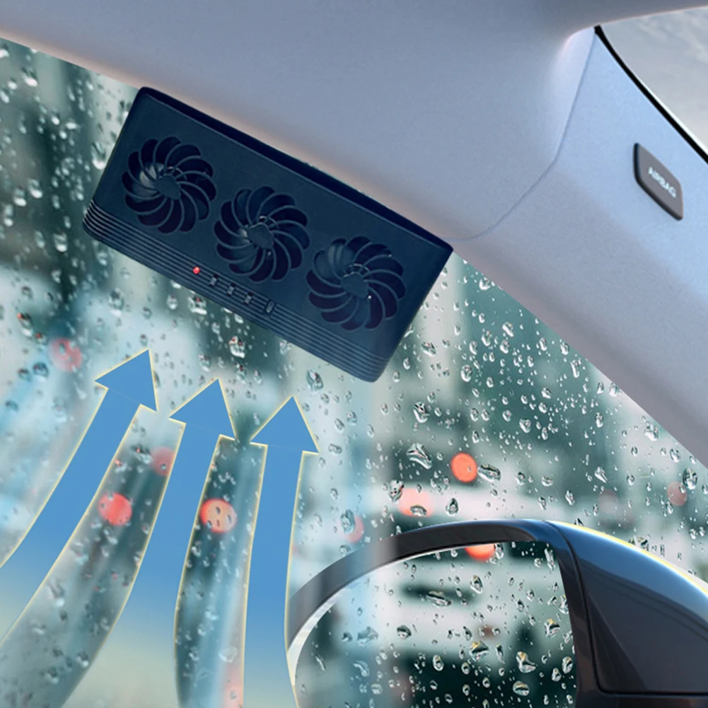 

Solar Powered Car Exhaust Fan Eliminate Peculiar Smell Car Radiator Cooling Fan USB Powered Car Window Air Vent Fan for Vehicles