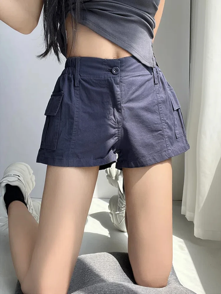 

2024 Summer New Casual Pocket Workwear Shorts for Women Slimming and Versatile Sports and Fitness Hot Pants