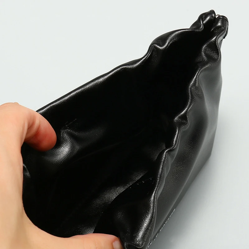 1pcs Portable Leather Spring Glasses Bag Sunglasses Bag Sunglasses Storage Cloud Bag Multifunctional PU Carry Bag