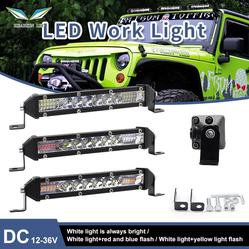 

16Led Work Lights Bar Combo Headlight DRL for Tractor LED Bar 4x4 SUV ATV Motorcycle Truck Offroad Car Accessories 12V-36V