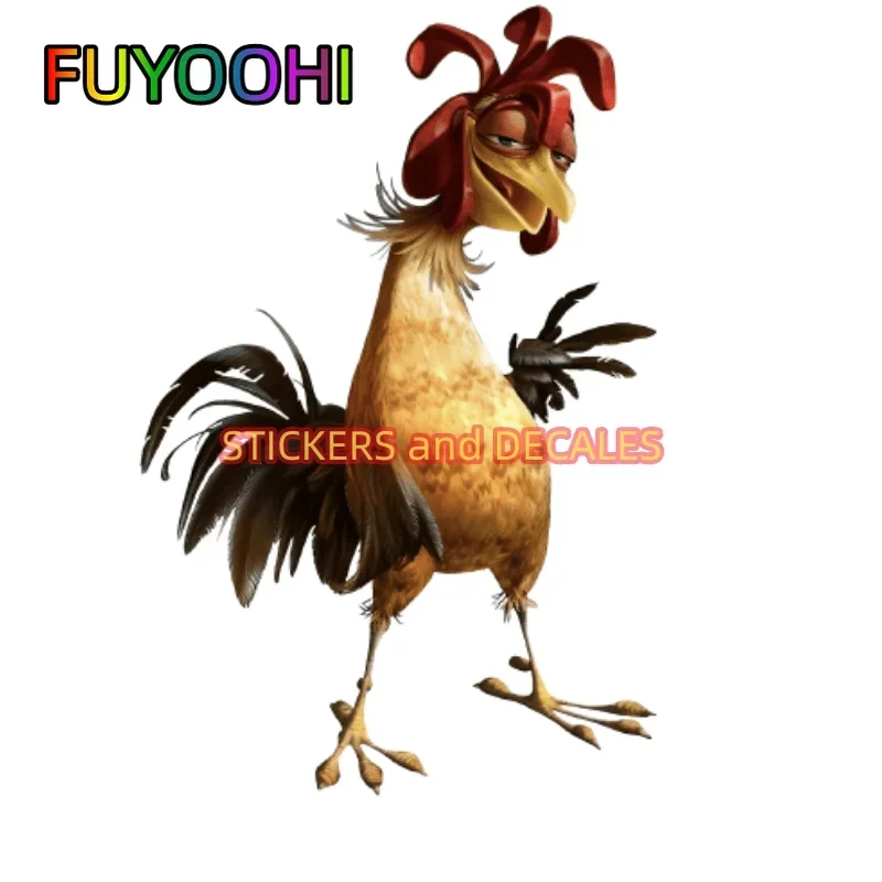 

FUYOOHI Play Stickers Rooster Funny Illustration Decal Creative Funny Vinyl Sticker for Car Window Door Bumper