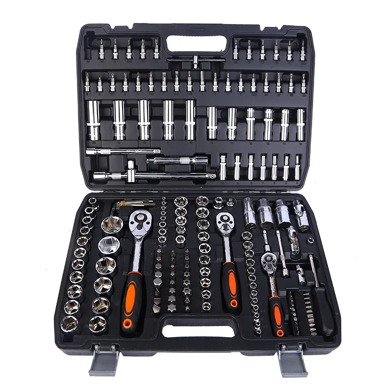 172 pieces of automotive repair tool set socket ratchet wrench toolbox automotive repair set mechanical tools