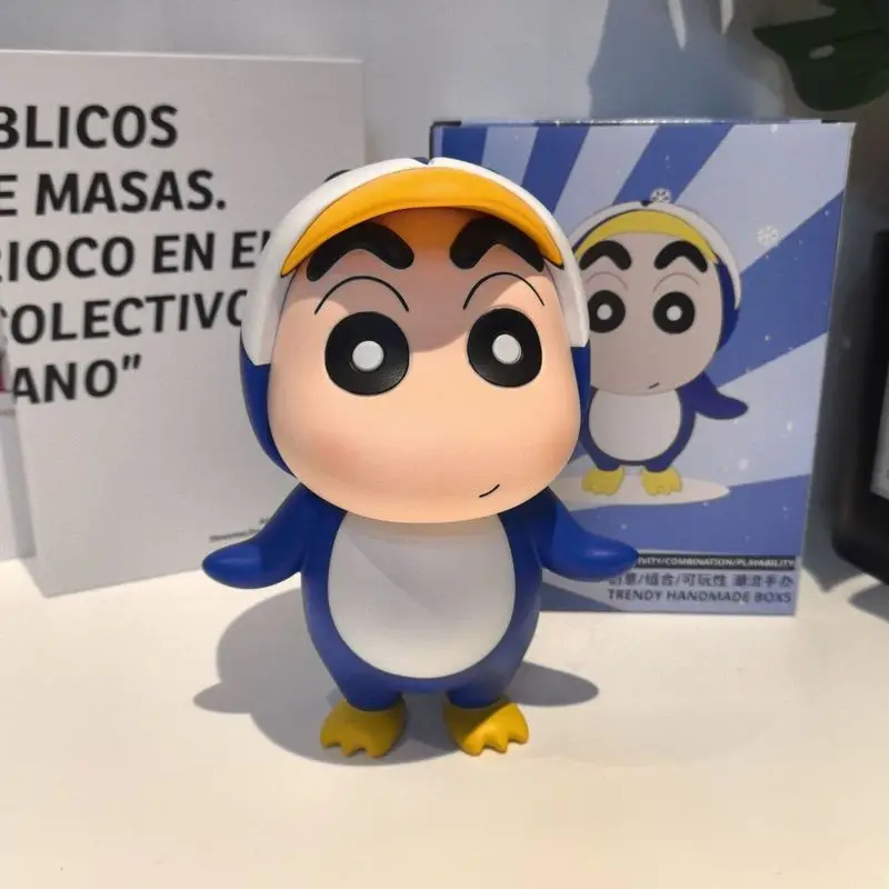 Anime Crayon Shin-Chan Actionfigur Nohara Shinnosuke Cosplay Pinguin Vinyl-Modell Desktop-Dekoration Puppe Geburtstagsgeschenke Spielzeug