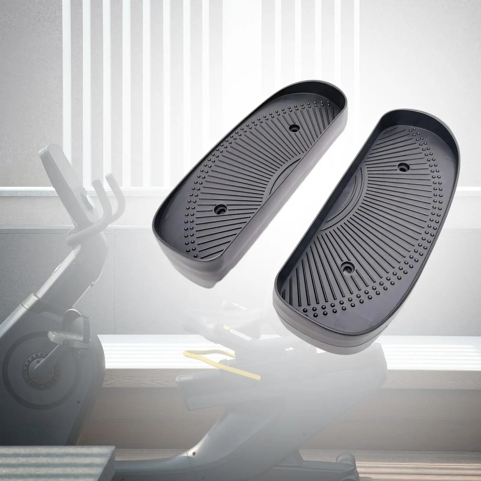 2x Elliptical Machine Pedals Replacement Parts Fitness Footboard for Gym Use