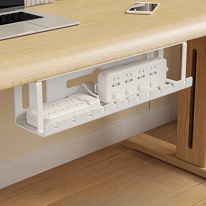 Under Desk Cable Management Cable Tray Under With Clamp Power Strip Cord Holder No Drilling Sturdy Spacious Supplies cable tray - view 3