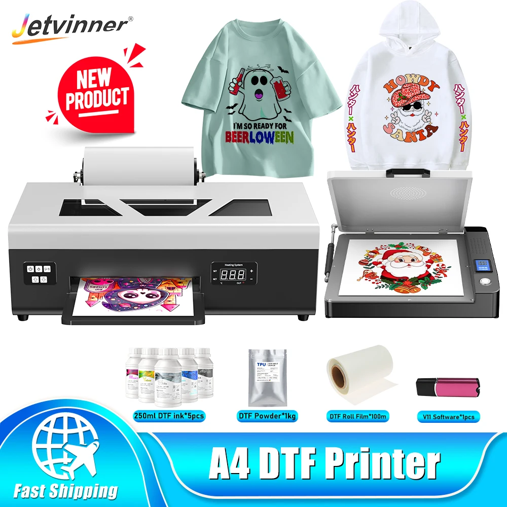 A4 DTF Printer For Epson L800 T shirt Printing Machine 8.2inch DTF Printer with Roll Feeder Directly to Film Transfer Printer